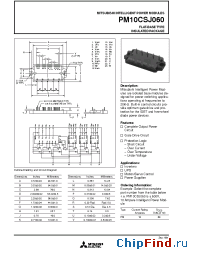 Datasheet PM10CSJ060 manufacturer Mitsubishi